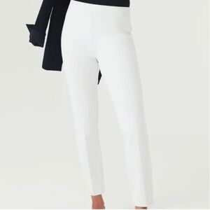 NWT SPANX Slim Straight Pant in Classic White $148 S Tall